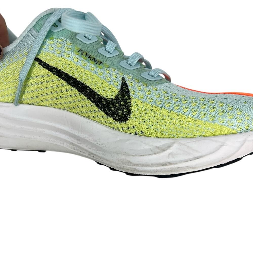 Nike Women's ZoomX Running Shoe - Light Blue, Lime, Orange, Black, White - Picture 10 of 13